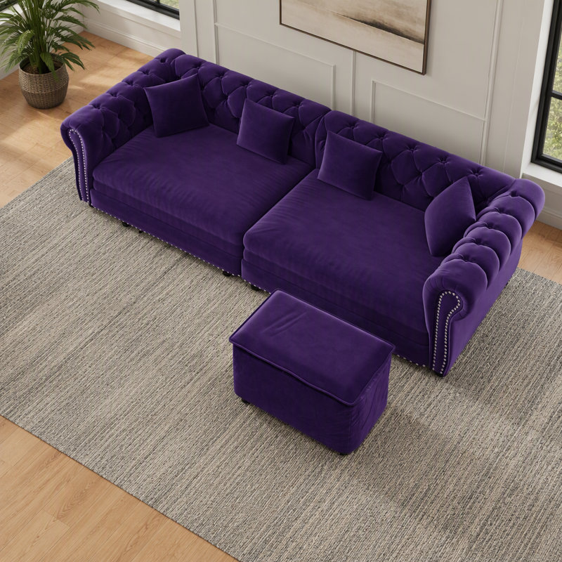 89 " Velvet Sofa Bed
