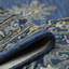 Tapis bleu acier en laine touffeté à la main Shidler-28662055
