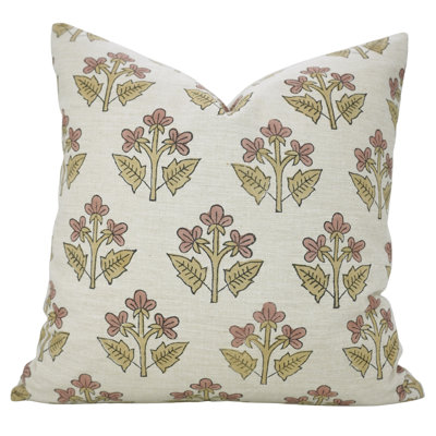 Housse de coussin à motif fait à la main et à motif rustique Fab Divine, Chahat, vin