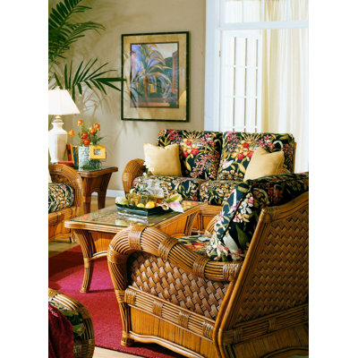 Homewood 58" Round Arm Loveseat with Reversible Cushions by Bay Isle Home