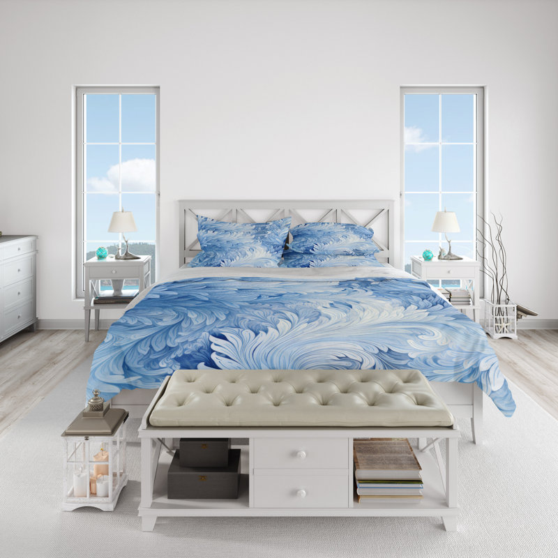 Floral Duvet Cover, King Duvet Cover + 2 King Shams