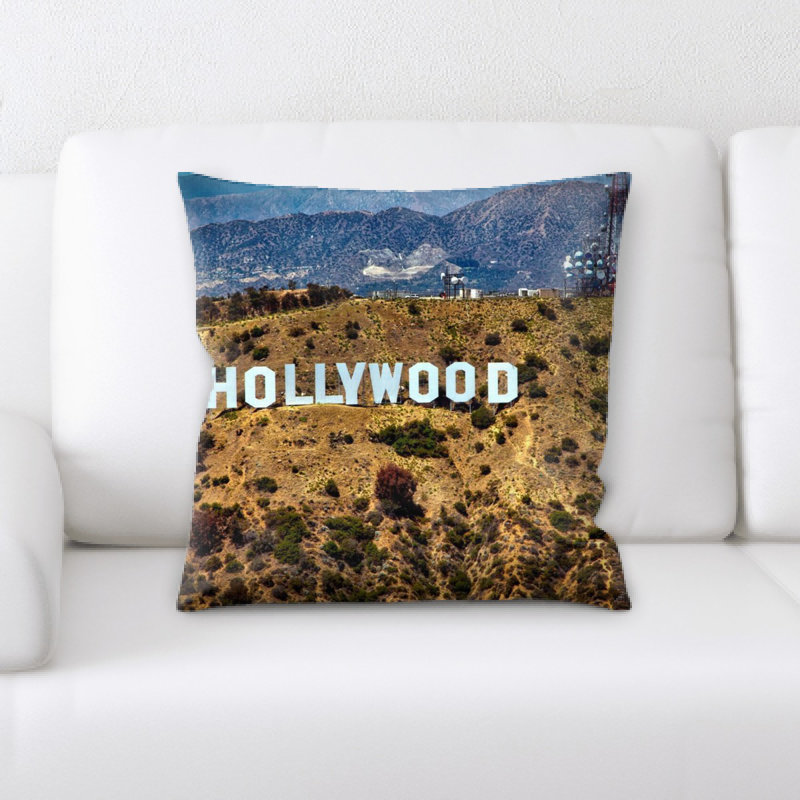 Coussin décoratif hollywood enseigne