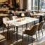 Funke Stone Top Metal Base Dining Table-831250251