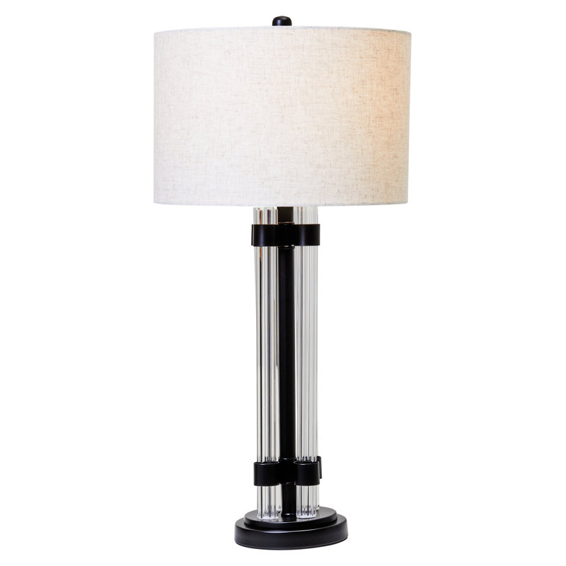 Berdyne Glass Table Lamp, Ivory