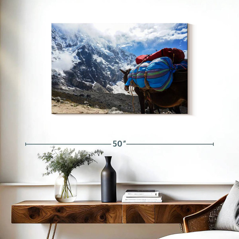 Peruvian Mountain Donkey, 24" H x 36" W