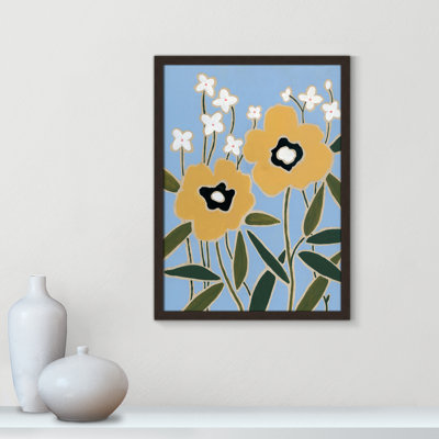 «Woodblock Floral II» par - Impression de cadre photo simple