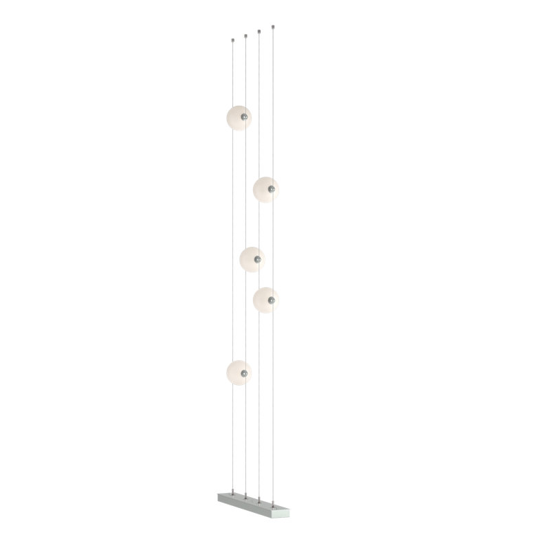 Abacus 240" LED Novelty Floor Lamp, Opal Glass, Vintage Platinum