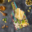 Ambesonne Cartoon Tempered Glass Cutting Board Colourful Lines Mushrooms Multicolor