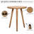 Round Shape Top Table, 3-Legged Natural Finish Side Table - Handcrafted Small End Table - Versatile Nightstand And Coffee Table For Living Room, Bedroom And Office Table