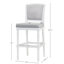 Tabouret de bar Charleston 26 po, gris vieilli, hauteur du comptoir, avec siège et dossier rembourrés gris.-1998591855-1998591852