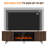 Luxury 70" Fluted Fireplace Tv Stand, Modern Entertainment Center For For Tvs Up To 80", Tv Console With Sliding Door And Faux Marble Top, Media Console For Living Room-119462639