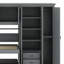 Lit escamotable multifonctionnel avec garde-robe, bureau et armoire-834933862