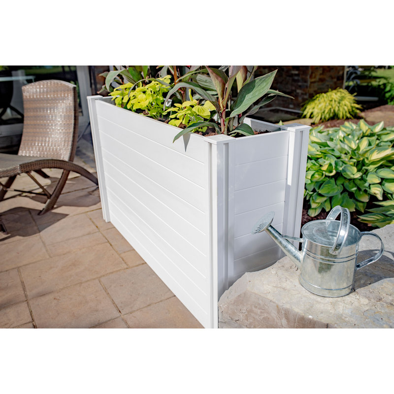 Classic Vinyl Parklette Planter, 33.6" H x 59.1" W x 16.25" D