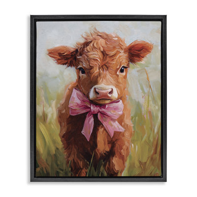 Cadre flottant Coquette Trotting Cow, design par Nina Blue