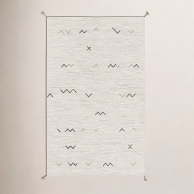 Bodie Light Gray Brown Hand-Woven Wool Rug