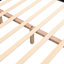 Structure de lit double tapissier pleine grandeur avec tête de lit en forme de biscuit, doux et confortable, facile à assembler, gris