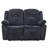 Anakin 59 in. Dark Grey Fabric Reclining Loveseat