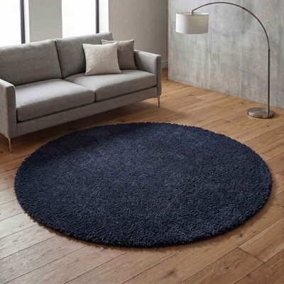 Ainsley Plain Living Room Shaggy Area Rug Modern Soft Pile Polyester Rug