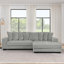 Canapé-lit modulaire rembourré en L capitonné Corduroy-855477126