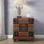 Coffres d'appoint en bois avec livres peints Retro Country