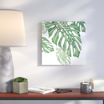 Green Tropical Leaves - Print on Canvas