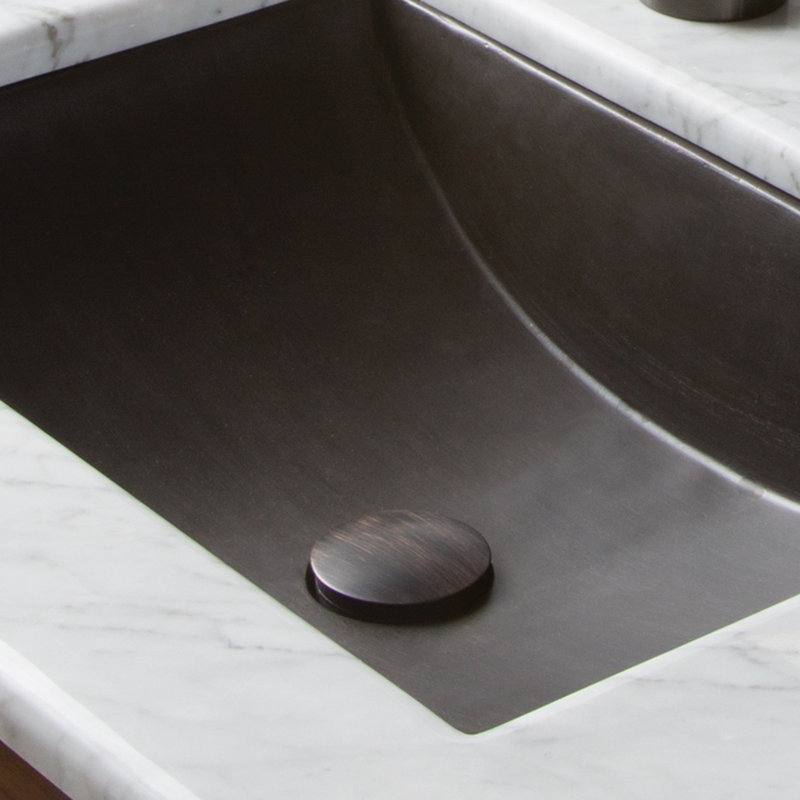 Drain de lavabo de salle de bain escamotable 1,5 po Dome, Cuivre délavé