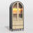 73 Inch Tall Arched Storage Cabinet With Doors Arched Pantry Led Lighted Display Cabinet Bookshelf