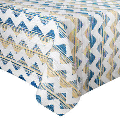 Citlalli Rectangle Chevron Plastic / Acrylic Tablecloth