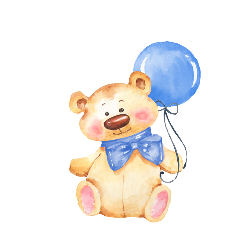 Teddy Bear by OGri - Wrapped Canvas Print, 91cm H x 91cm W