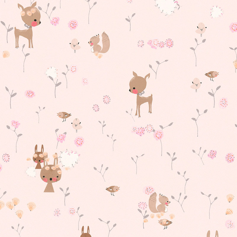 Kendal 10.05m x 53cm Textured Matte Paste the Wall Wallpaper Roll, Pink