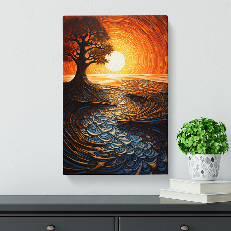 Sunrise Symbolism - Wrapped Canvas, 50cm H x 35cm W x 3cm D