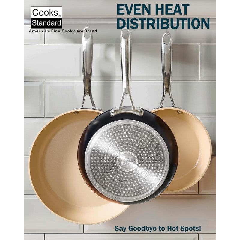 Poêle à frire antiadhésive 8 po / 9,5 po / 11 po à anodisation dure de Cooks