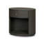 Amelia Oval One Drawer Nightstand-Black Linen-291967577