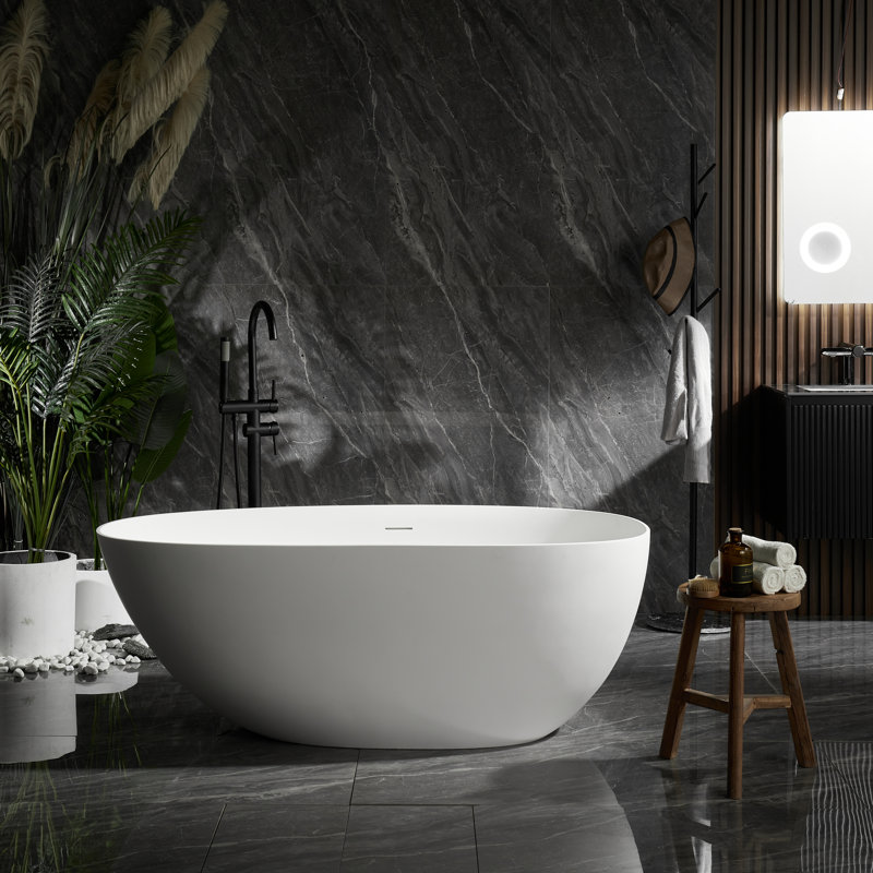 66.92'' x 32.28'' Soaking Solid Surface Bathtub