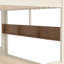 Lit superposé double sur double avec tiroirs de rangement, tablettes et crochets, fabrication en bois massif, aucun sommier nécessaire, beige et naturel