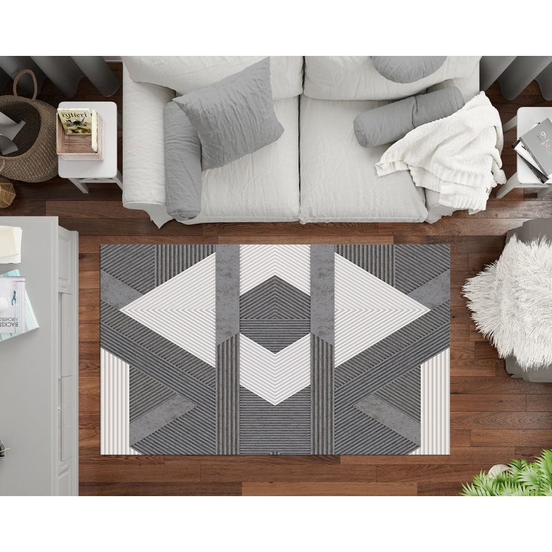 Asrar Geometric Area Rug, Rectangle 120 x 180cm