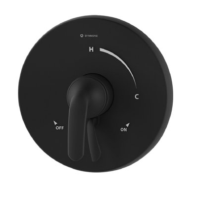 Garniture de valve de douche en orme avec poignée de dérivation intégrée secondaire