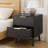 Fluted Nightstand With Curved Profile Design, 2-Drawer End Table, Bedside Table For Bedroom, Living Room-1405818743