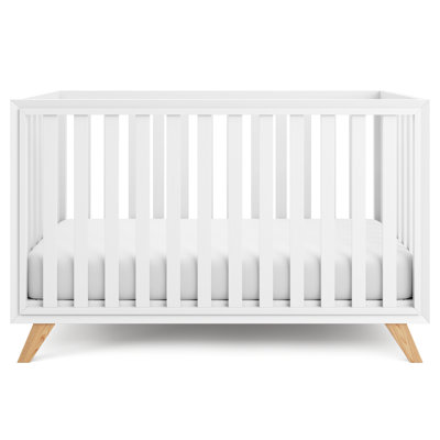 Comfy Cubs Baby Crib For 0 To 3 Years - Adjustable Mattress Height, Natural Wooden Crib - 80 Lbs Capacity Nursery Bed