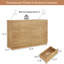 Commode 6 tiroirs cannelée en bois-201203500