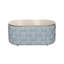 Table basse en chenille bleu sarcelle clair
