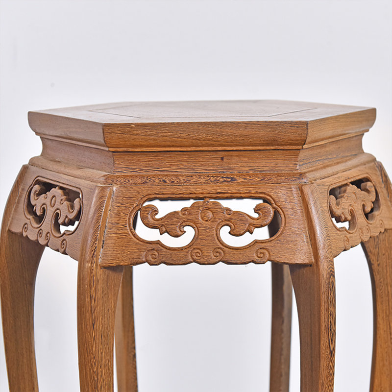 Rangement domestique hexagonal en bois massif