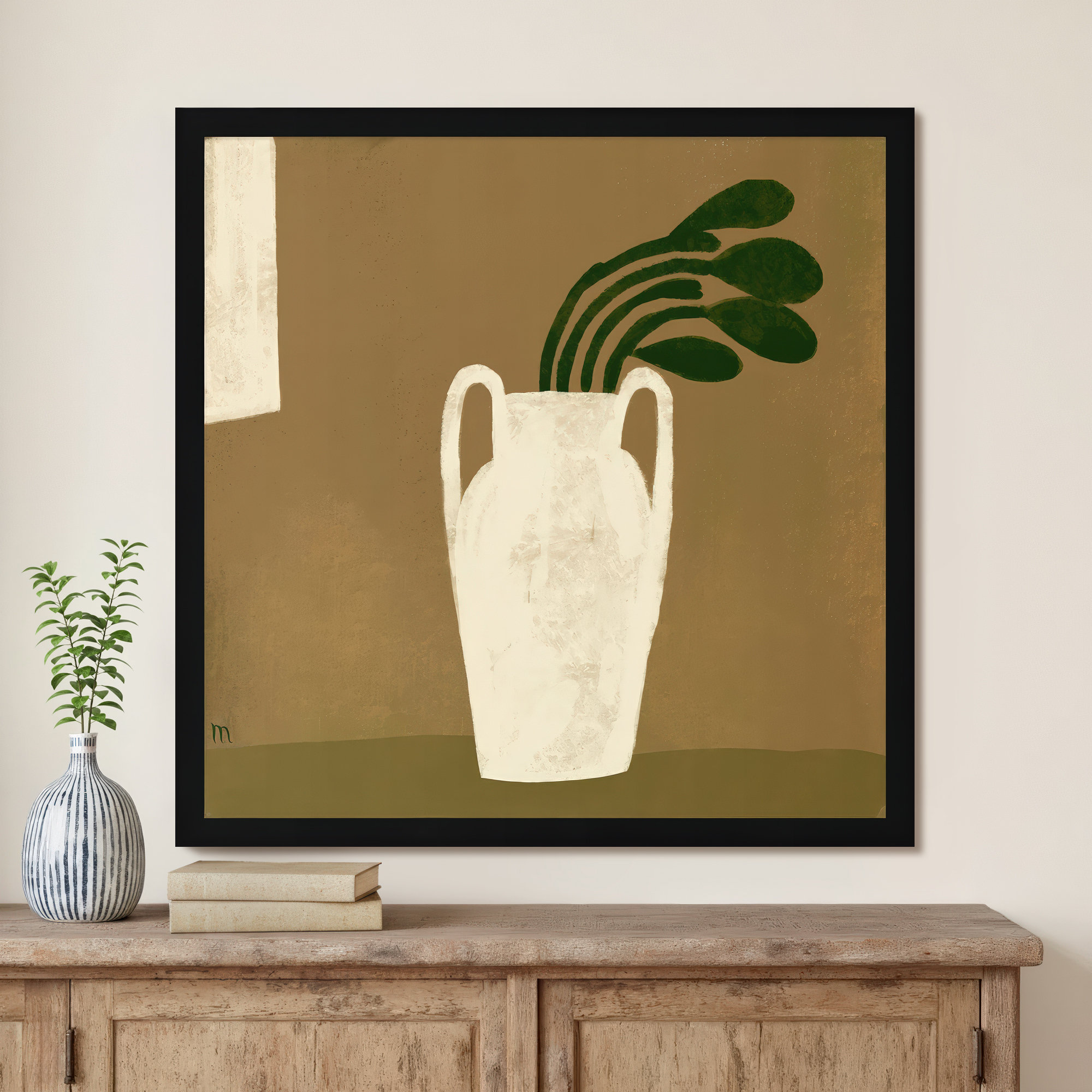 Gust Of Wind, Black, 44" H x 44" W x 1.25" D