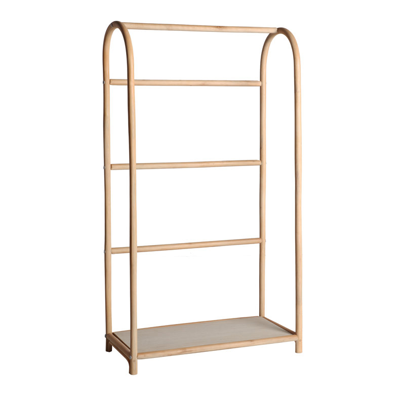 Lukah 67cm Wood 4 Freestanding Towel Bar