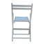 Chaise pliante blanche de 4 personnes en bois massif avec siège à lattes pour le confort, intérieur / extérieur, gain de place, poids léger, capacité de poids maximale de 220 lb pour 4 personnes, convenant à diverses occasions, compacte, avec roulement-1481287528