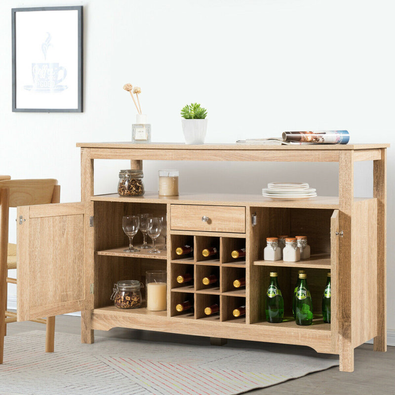 Alturas Wide 1 Drawer Server, Natural