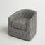 Fauteuil demi-tonneau pivotant en polyester 31,5 po de large Anglert-1450168425