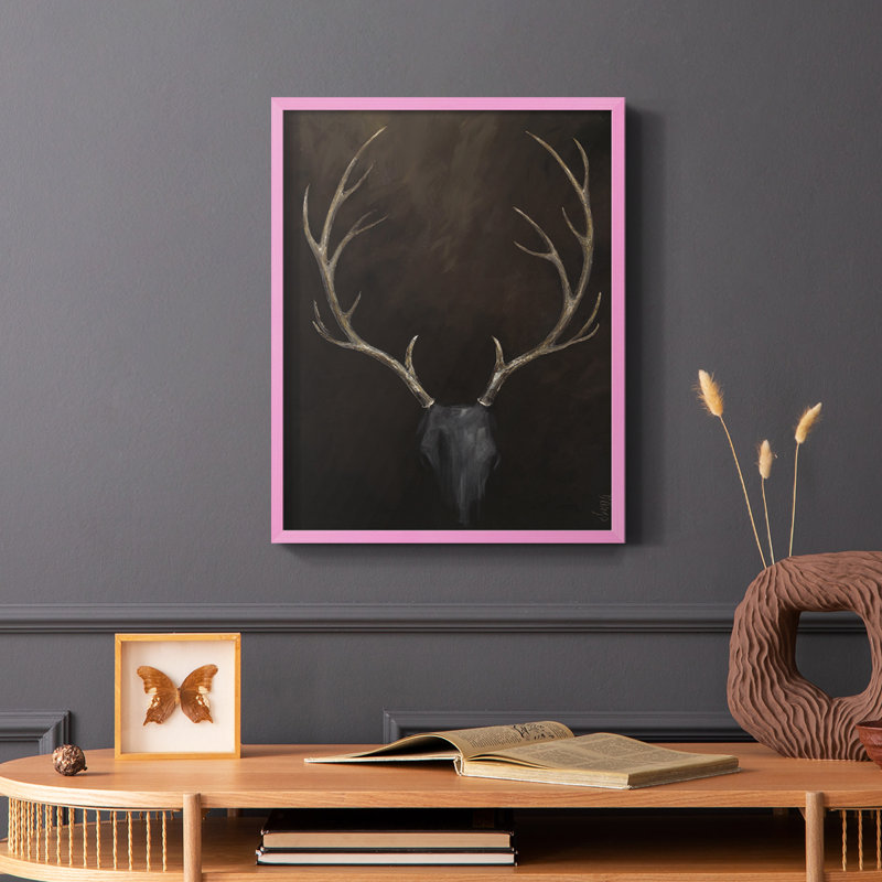 Reproduction encadrée Buck - bois massif, H 10 po x l 8 po, Rose