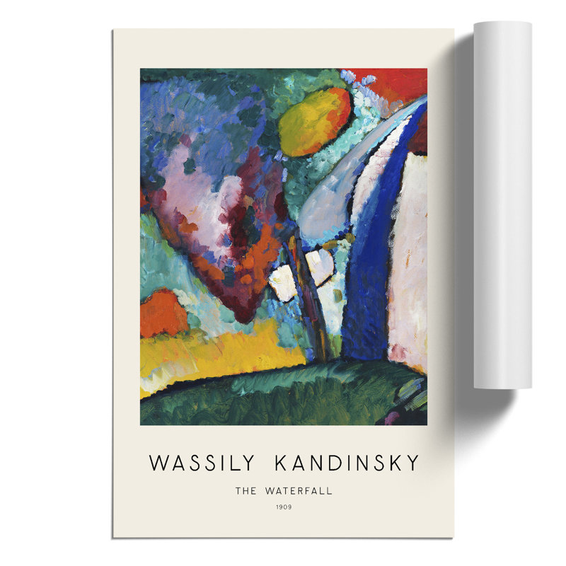 The Waterfall by Wassily Kandinsky - No Frame Painting, 42cm H x 30cm W x 0.1cm D