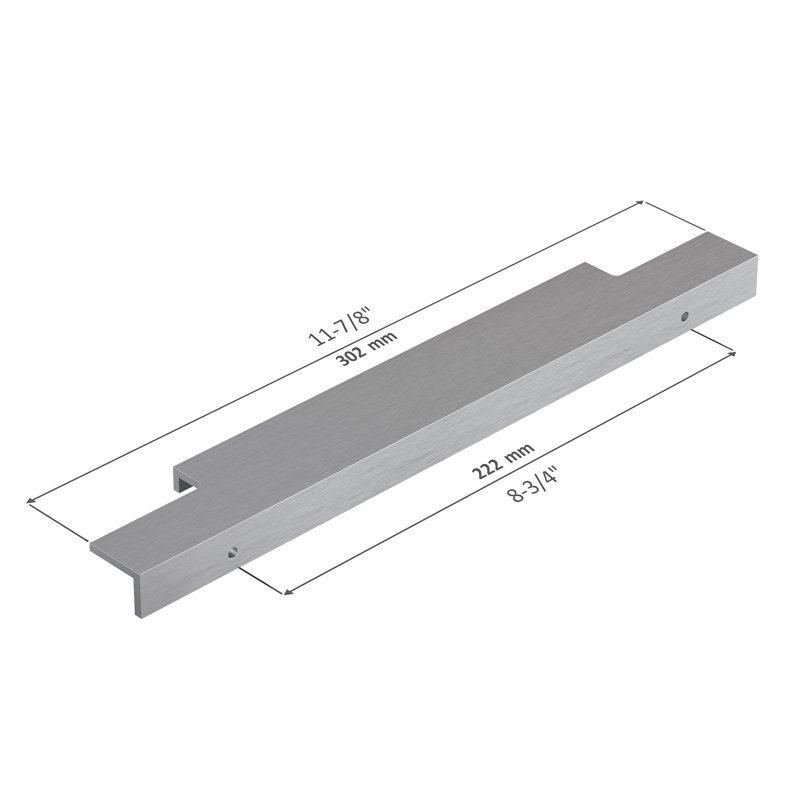 Dowell Kitchen Cabinet Finger Pull, Stainless Steel, 9"